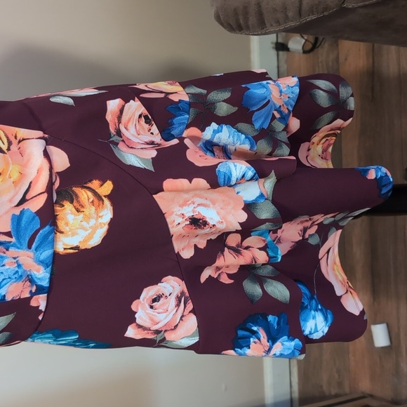 BCXdress Ruffled Look Floral Pattern Dress - Picture 4 of 5